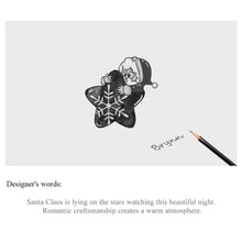 Santa Claus Charm and Snowflake