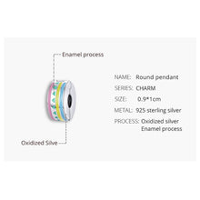 Round Stopper Pendant Triangle Symbol Colorful Charm