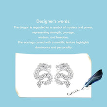 Vintage Dragon Stud Earrings