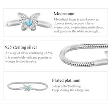 Bracelet Butterfly Style Rainbow Moonstone 