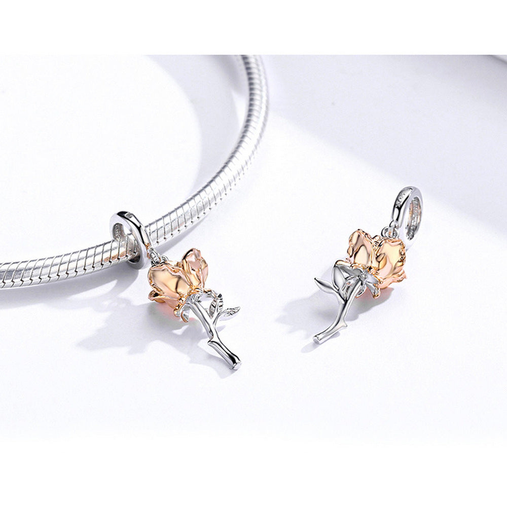 Rose Flower Pendant Charm