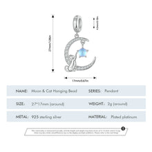 Lovely Cat Charms Pendant Moonstone