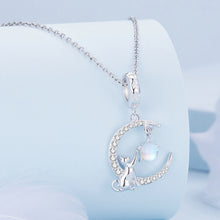 Lovely Cat Charms Pendant Moonstone