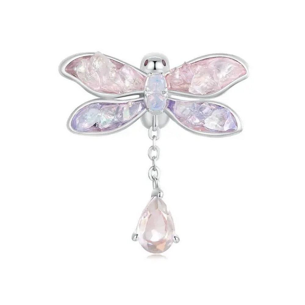 Opal Dragonfly Charm