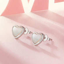 Loved White Shell Stud Earrings