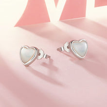 Loved White Shell Stud Earrings