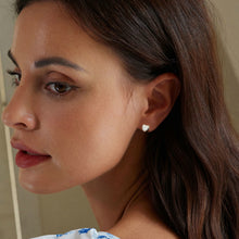 Loved White Shell Stud Earrings