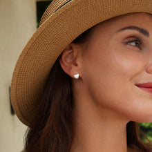 Loved White Shell Stud Earrings