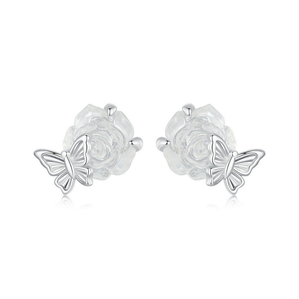 Crystal Rose Earrings