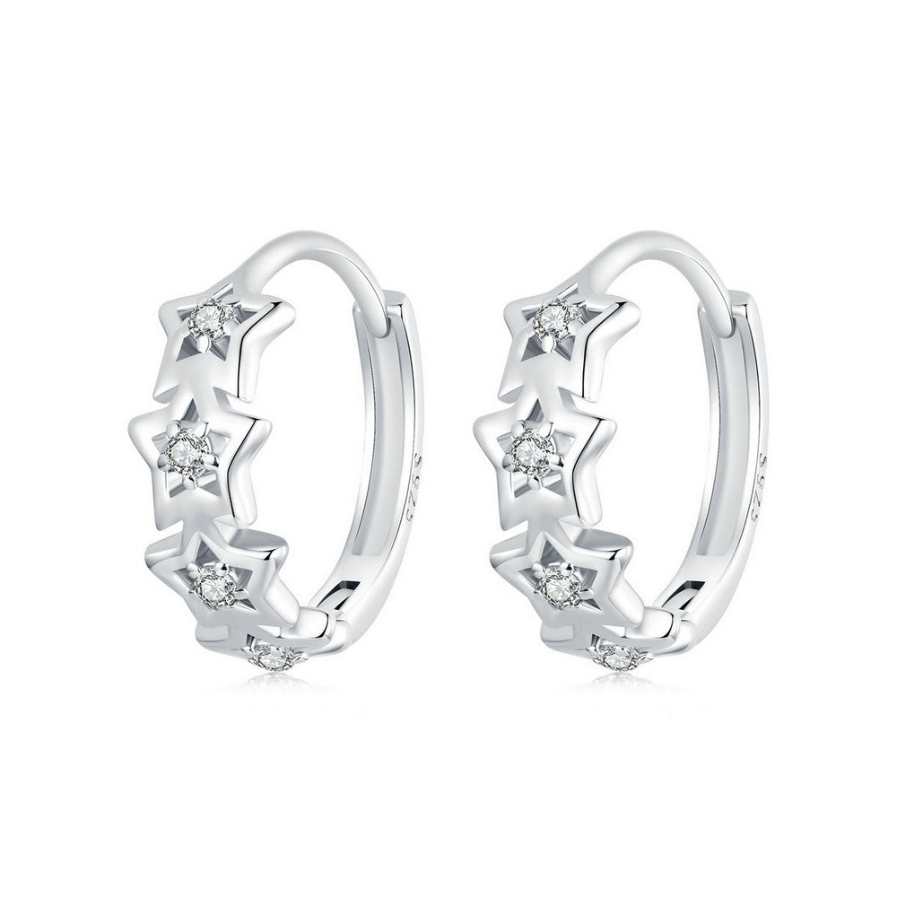 Star Hoop Earrings