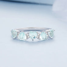 Sea-Blue Heart Ring