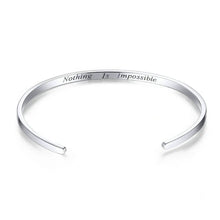 Bangle Nothing Is Impossible Adjustable