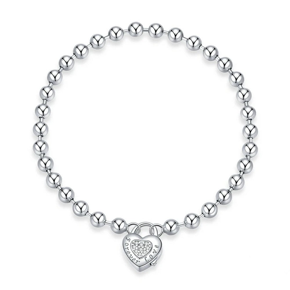 Heart Bead Chain Bracelet