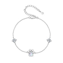 Opal Paw Charm Bracelet