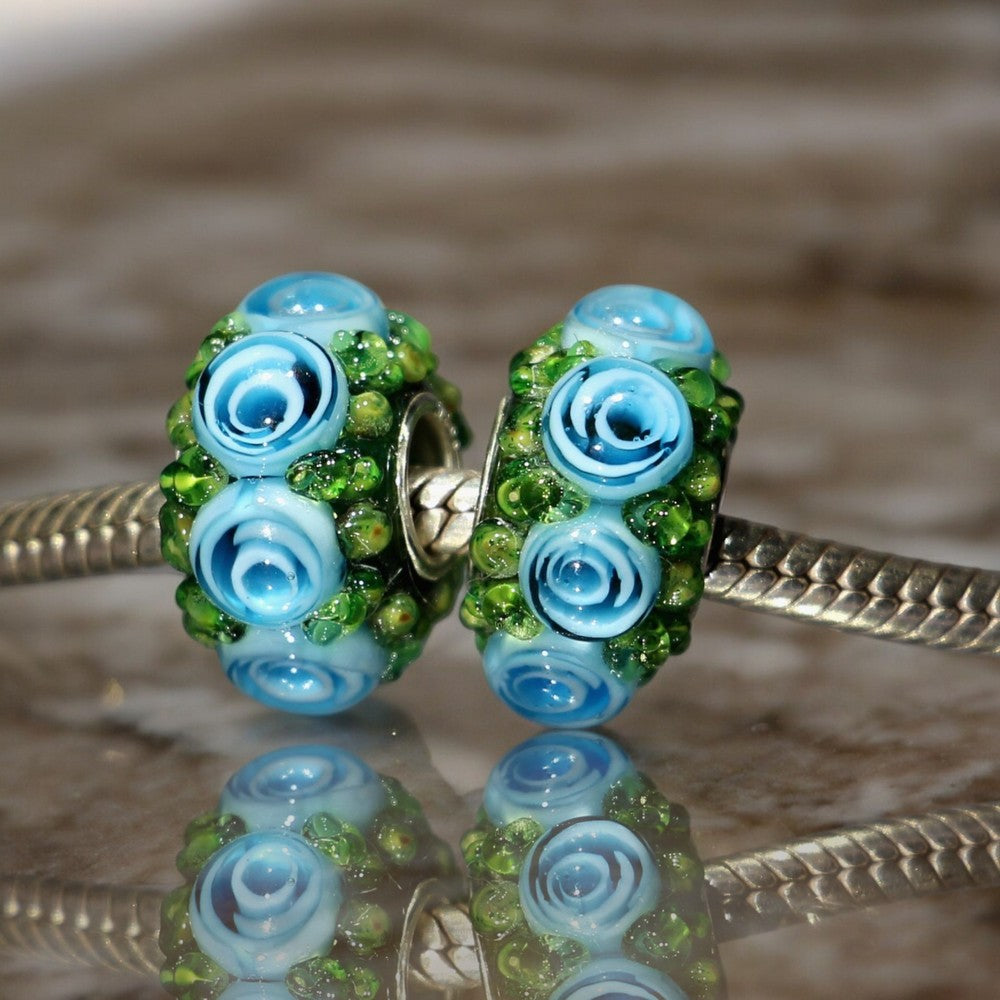 Murano Blue Roses 1 pcs