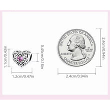 Vinatge Pattern Heart Charm Bead