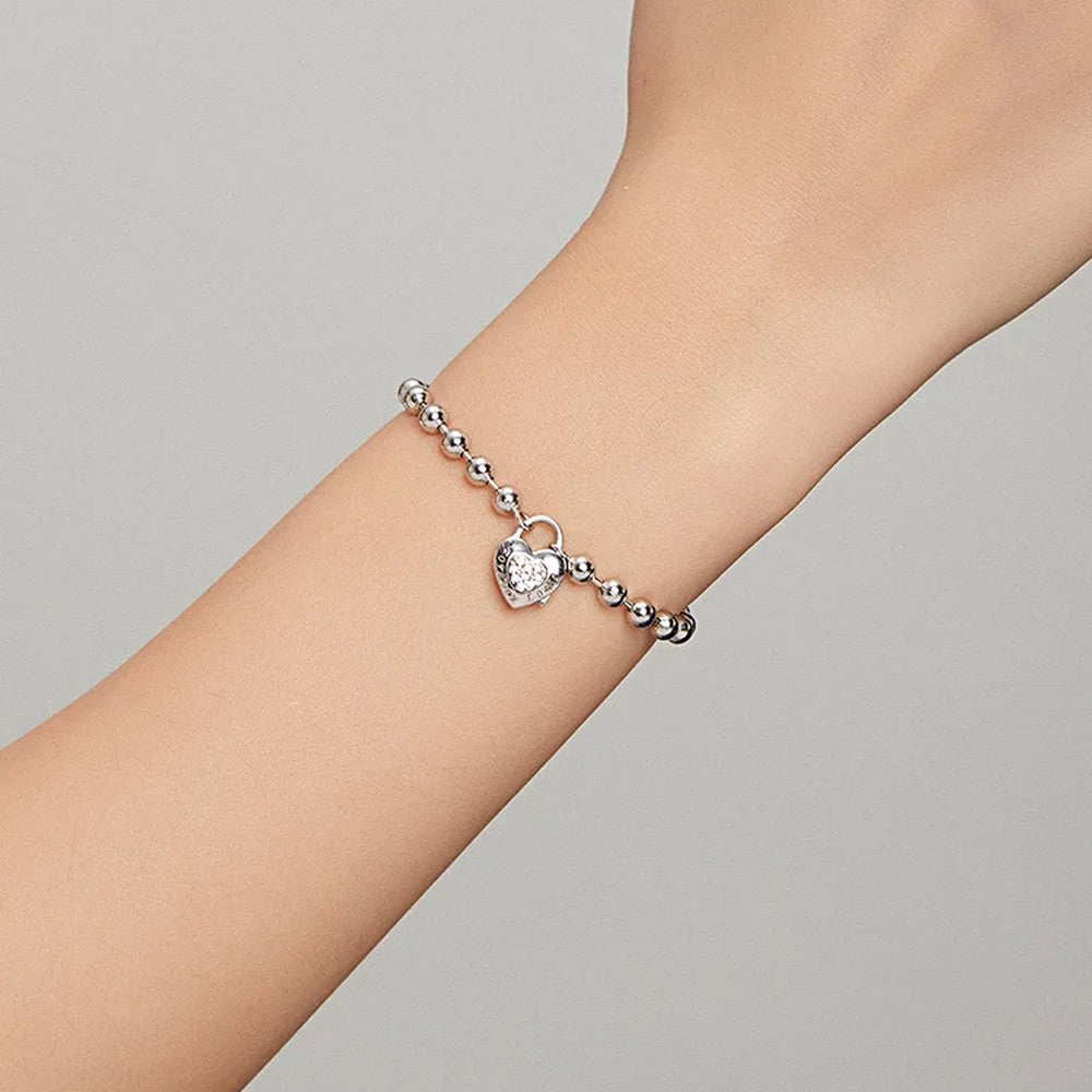 Heart Bead Chain Bracelet