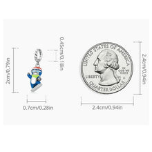 Snowboarding Penguin Dangle Charm
