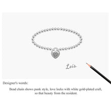 Heart Bead Chain Bracelet