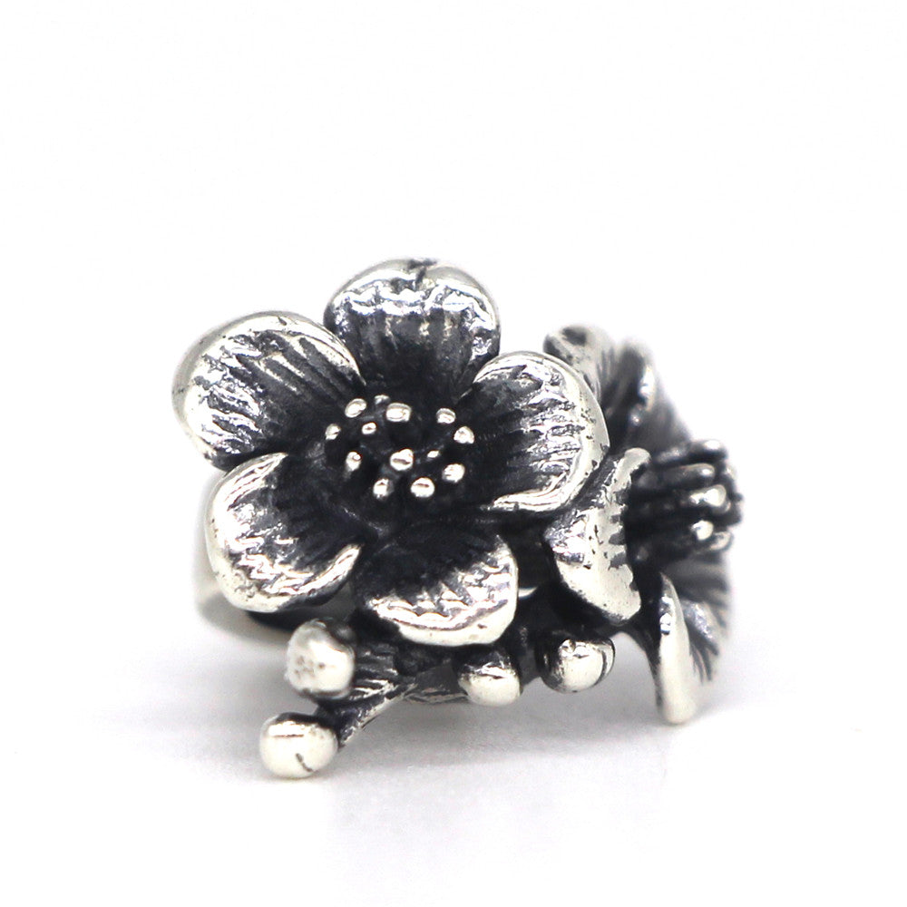 2 Flowers Charm Bead