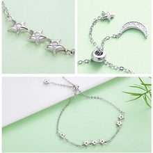 Moon & Stars Adjustable Chain Bracelet