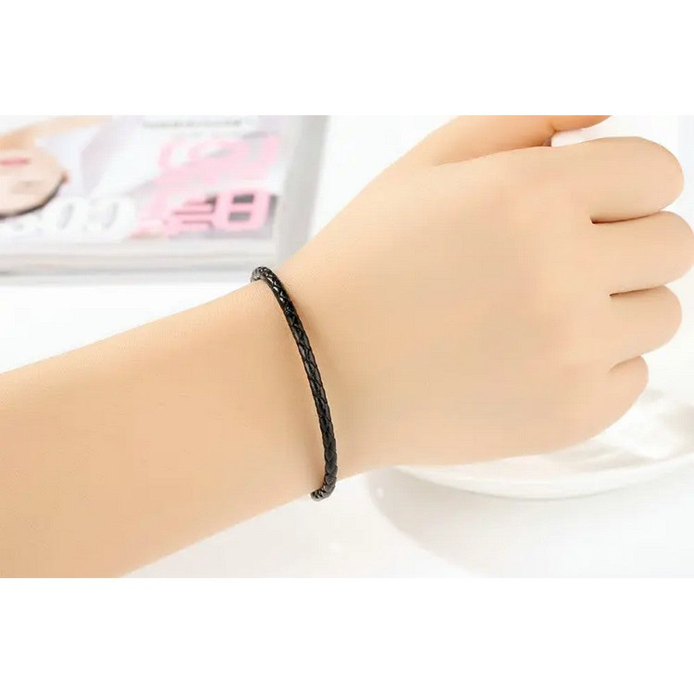 Real Black Leather Bracelet