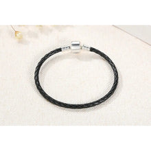 Real Black Leather Bracelet