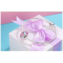 Colourful Flower Pattern Murano Glass Charm Bead