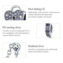 The Key to Heart Safety Chain Charm