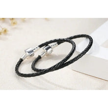 Real Black Leather Bracelet