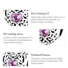 Vinatge Pattern Heart Charm Bead