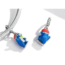 Snowboarding Penguin Dangle Charm