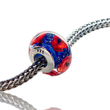 Night Poppies Glow  Bead Charms 1pc