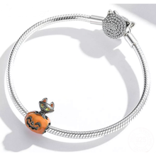 Pumpkin Black Cat Charm