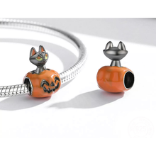 Pumpkin Black Cat Charm