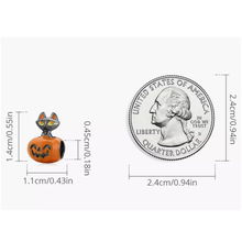 Pumpkin Black Cat Charm