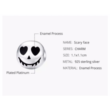 Skull Face Round Metal Beads