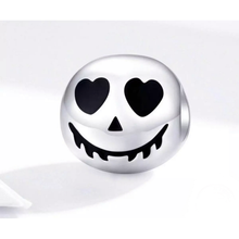 Skull Face Round Metal Beads