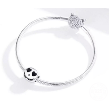 Skull Face Round Metal Beads