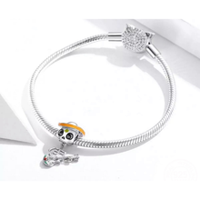 Halloween Skull Man with Guitar Charm