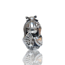 Kokeshi With a Fan Charm Bead