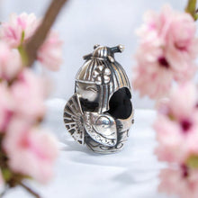 Kokeshi With a Fan Charm Bead