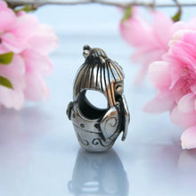 Kokeshi With a Fan Charm Bead