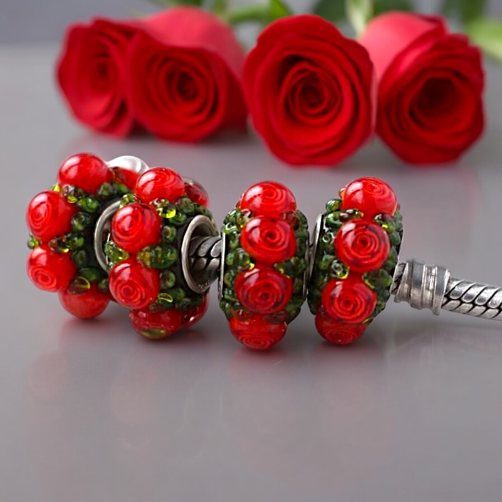 Murano Red Roses 1 pcs