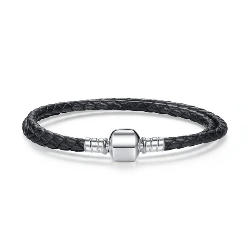 Real Black Leather Bracelet