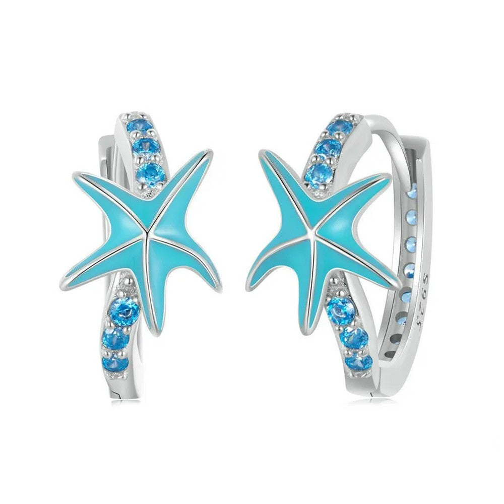 Starfish Hoop Earrings