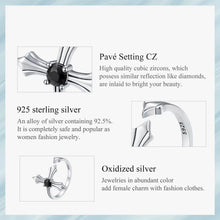 Black Cross Opening Ring