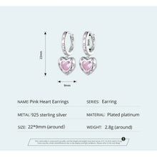 Pink Heart Earrings