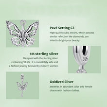 Dancing Key Butterfly Charm Pendant