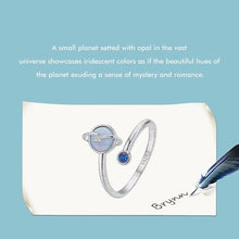 Opal Blue Planet Opening Ring